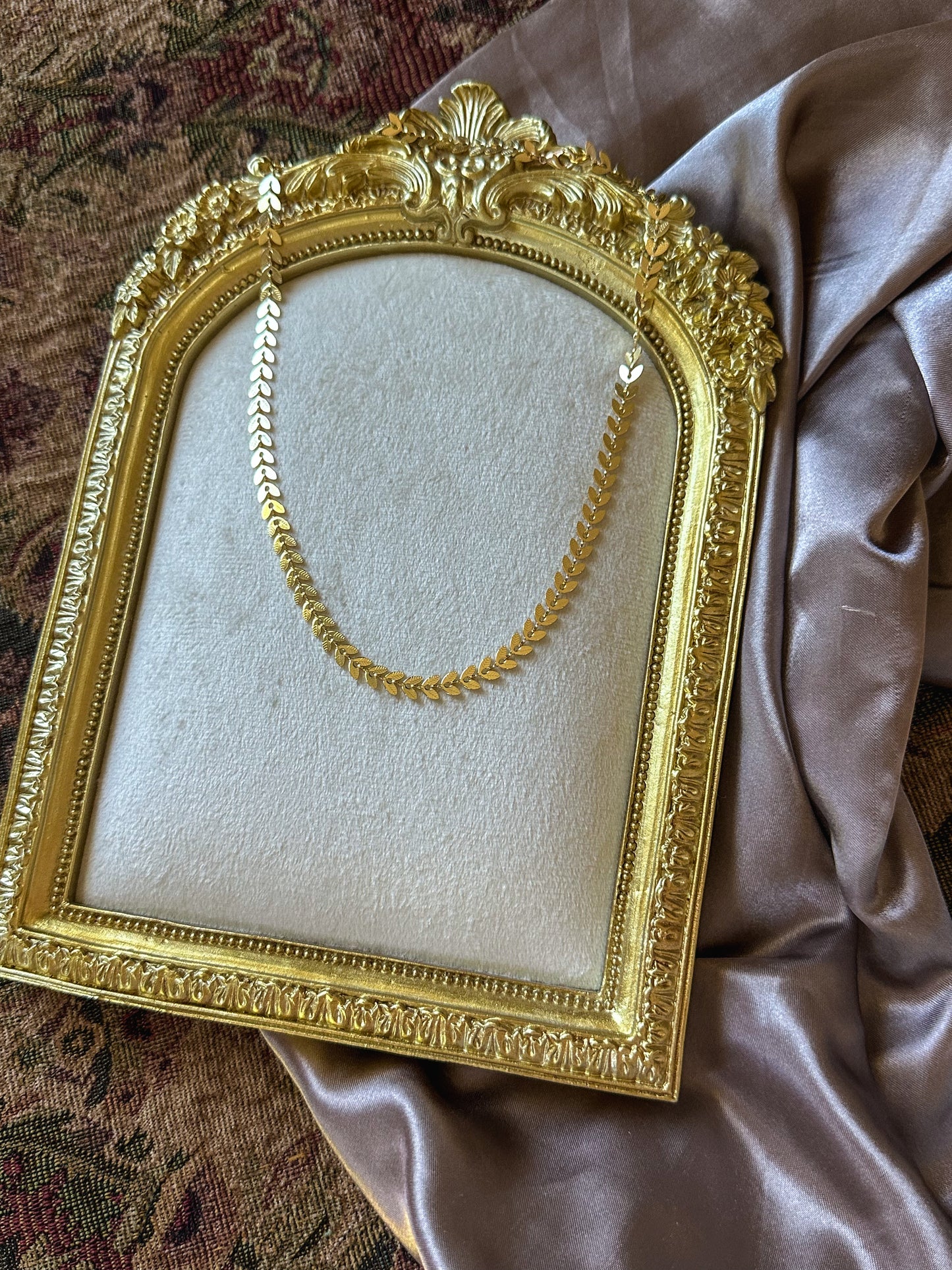 Gilded Laurel Necklace