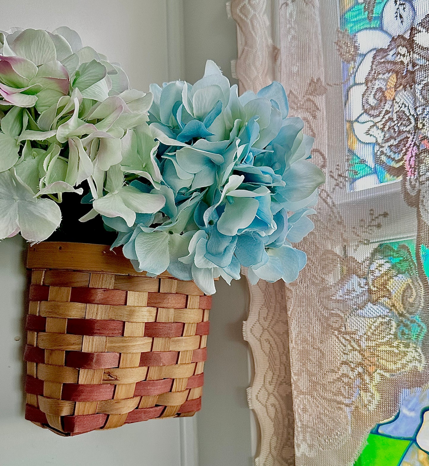 Rustic Bloom Wall Basket
