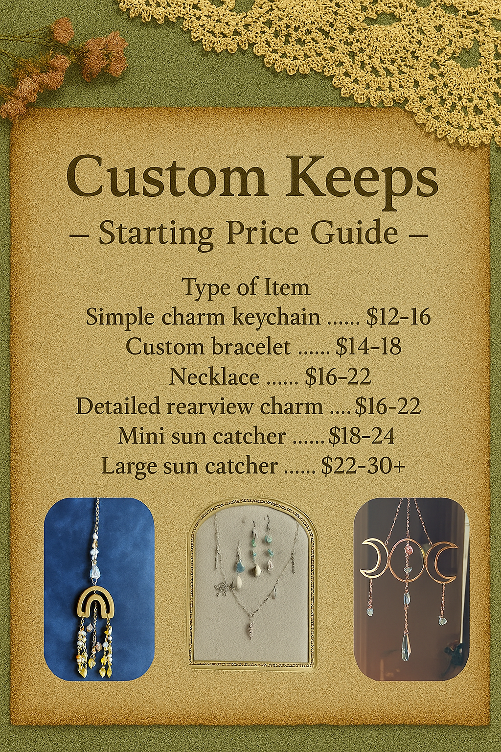 Custom Keeps- One of a Kind Handmade Order