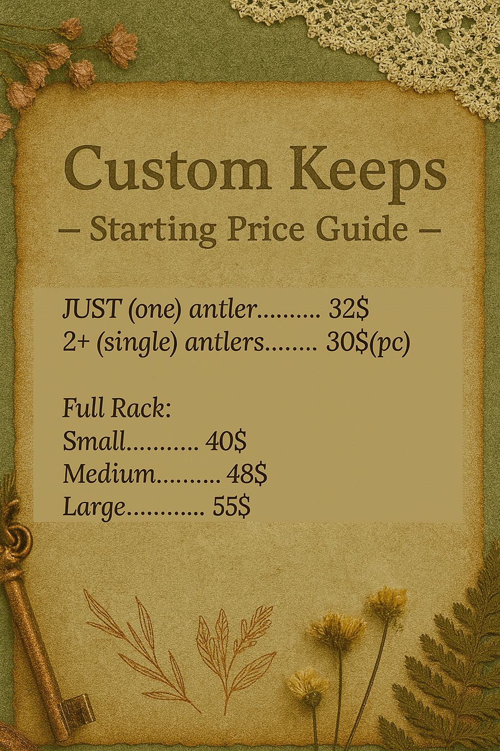 Custom Keeps- One of a Kind Handmade Order