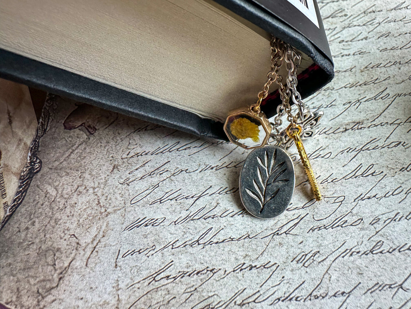 Chain Bookmarks with Beads and Charms