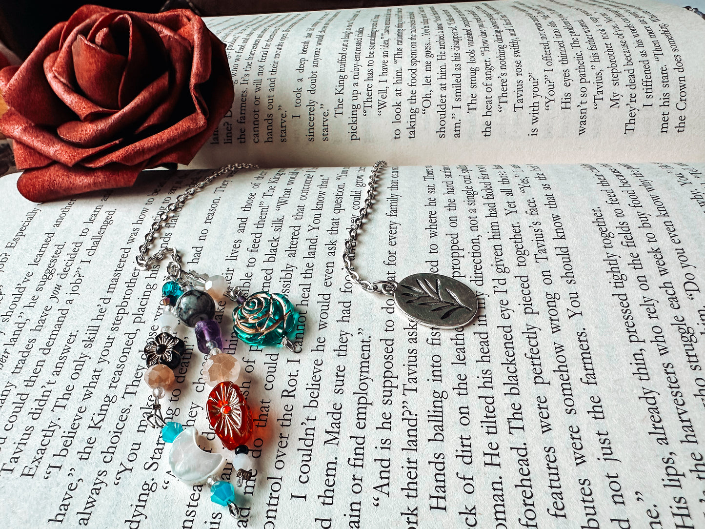 Chain Bookmarks with Beads and Charms