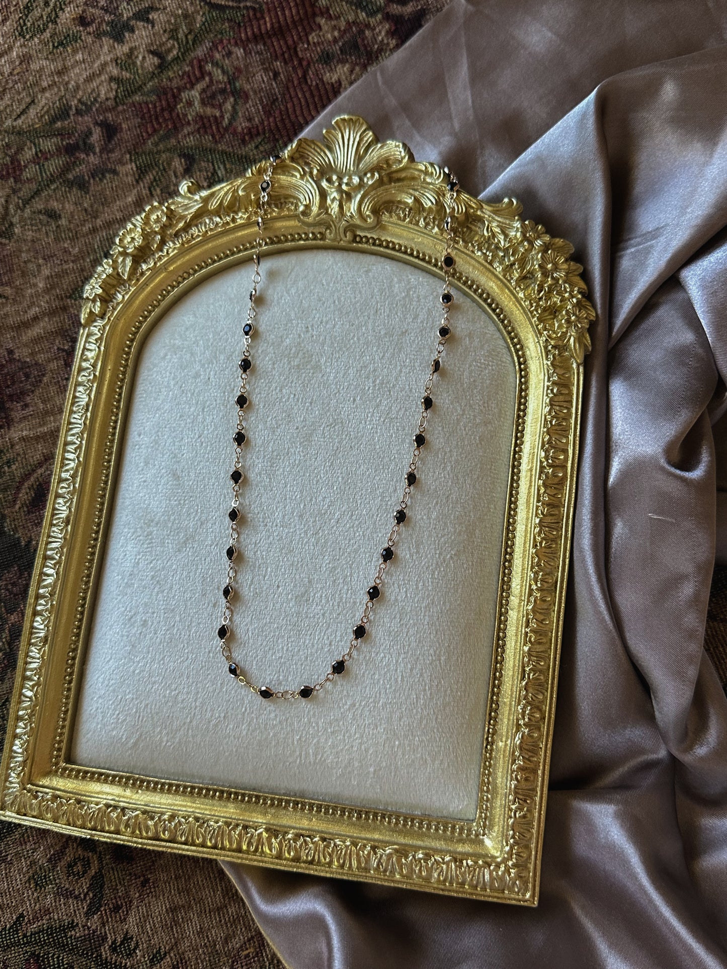 Black Velvet Waltz Necklace
