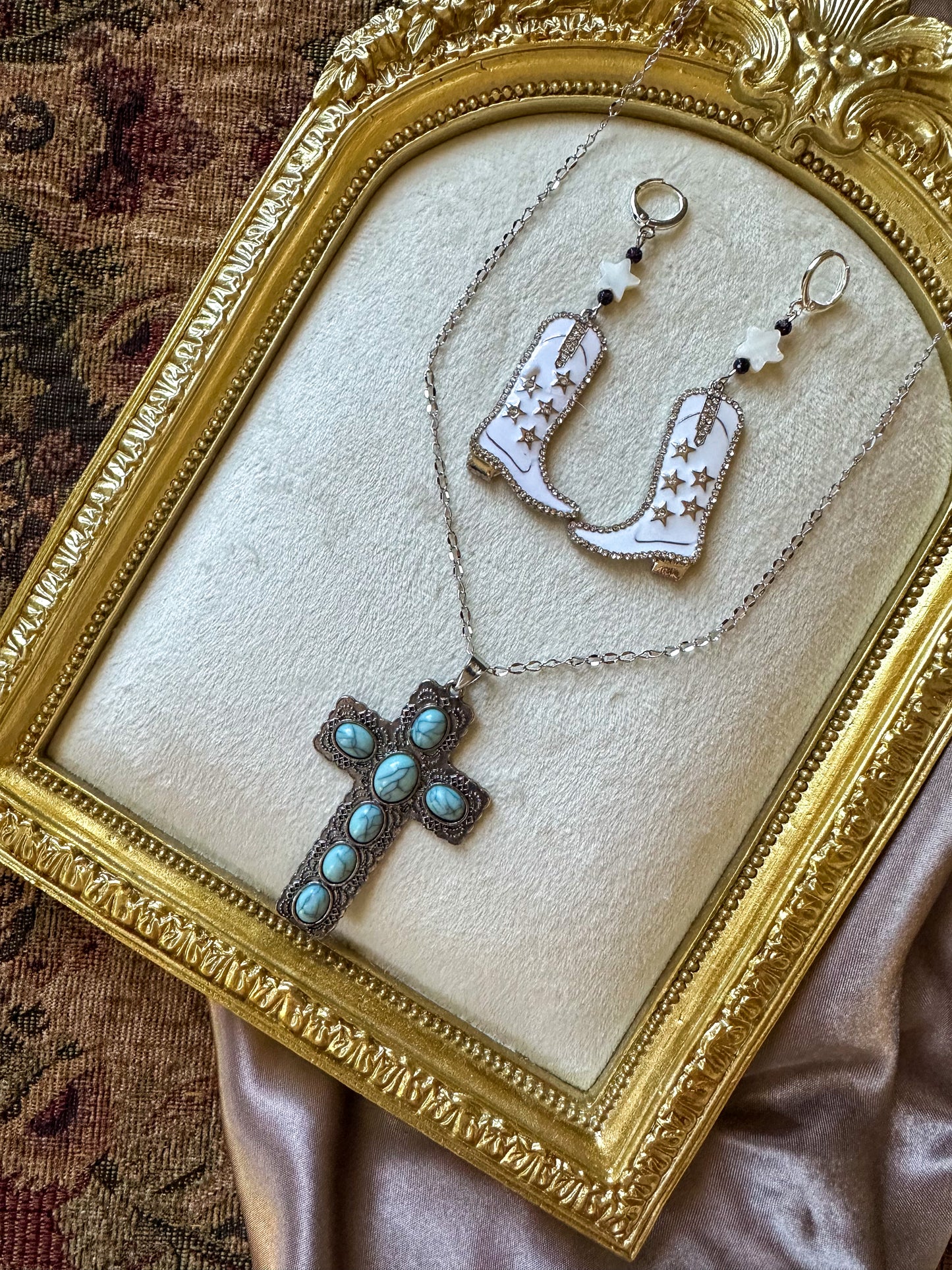 Starlit Showgirl Boots Earrings